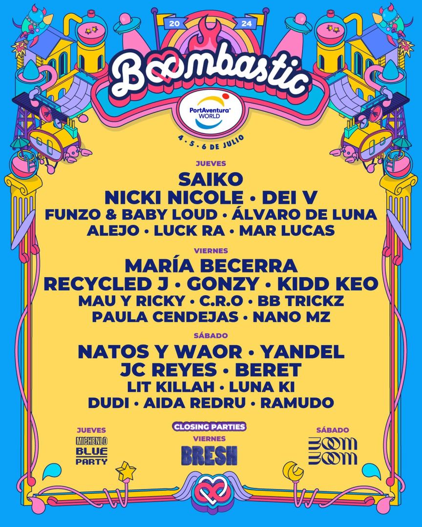 Cartel Boombastic PortAventura World 2024 Cartel Boombastic PortAventura World 2024